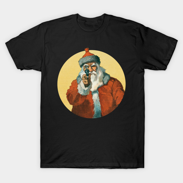 Vintage Angry Santa with Gun by Geoji 